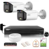 Zestaw monitoringu IP Dahua TIOC 8mpx 4K 2 kamery tubowe NVR z dyskiem