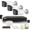 Zestaw monitoringu IP Dahua TIOC 8mpx 4K 3 kamery tubowe NVR z dyskiem