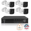 Zestaw monitoringu IP BCS Ultra 4x Kamera tubowa BCS IP 8 mpx Rejestrator Dysk 6TB