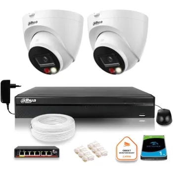 Zestaw monitoringu IP Dahua 2 Kamery IP 8mpx 4K dysk twardy