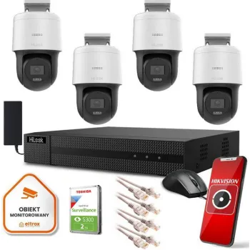 Zestaw monitoringu Hilook 4 kamery IP PTZ-N6-P