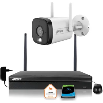 Zestaw monitoringu IP Dahua Kamera WI-FI 3MPx smart podwójne oświetlenie LED IR do 30m