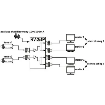ROZGAŁĘŹNIK WIDEO RV-2/4P