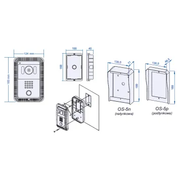 PANEL ZEW. COMMAX Z KAM. DRC-4FC; 5075