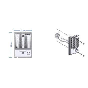 PANEL ZEW. COMMAX Z KAM. DRC-4CGN2; 4576