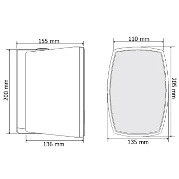 GŁOŚNIK NAŚCIENNY HQM-N2024W 20W BIAŁY