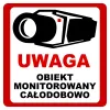 NAKLEJKA OBIEKT MONITOROWANY 20x20 6039