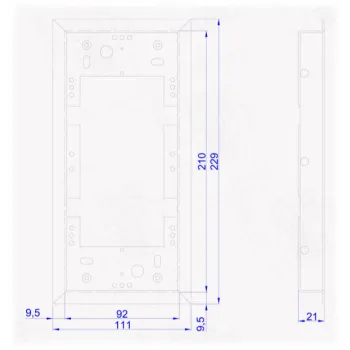 ACO CDN-R-S Ramka podtynkowa mała CDN, stal ; 9332