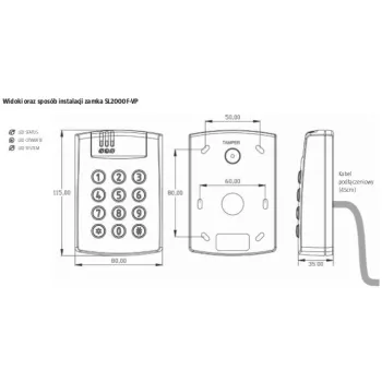 Zamek szyfrowy ROGER SL2000F-VP