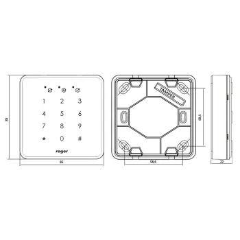 Czytnik zbliżeniowy ROGER PRT82MF-BK