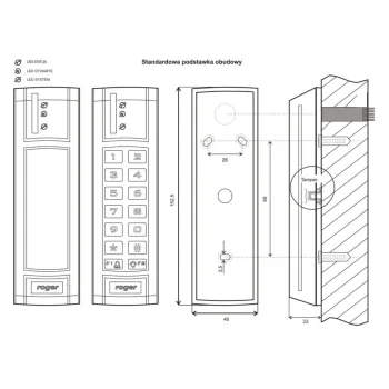 Czytnik zbliżeniowy ROGER PRT12EM