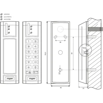 Kontroler dostępu ROGER PR312EM-BK