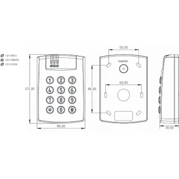 Czytnik zbliżeniowy ROGER PRT64LT