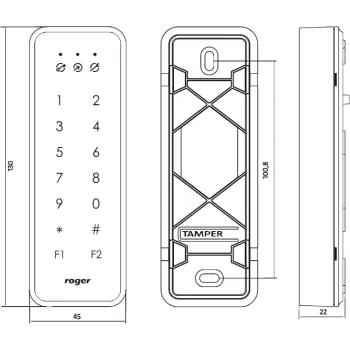 Czytnik zbliżeniowy ROGER PRT84MF-BK