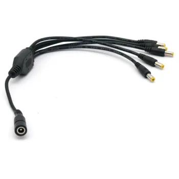 ROZGAŁĘŹNIK NA 5 WTYKÓW 2,1/5,5 Z GNIAZDEM