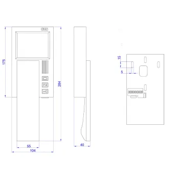 ACO INS-MPR 4” Monitor INSPIRO - kolorowy cyfrowy 4” do systemów videodomofonowych