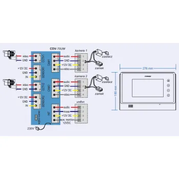 MONITOR WIDEODOMOFONU COMMAX CDV-70UM WHITE