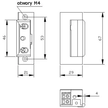 ZACZEP ELEKTRA R4 Z PAM. BEZ BLOK. SYMETRYCZNY; 2420